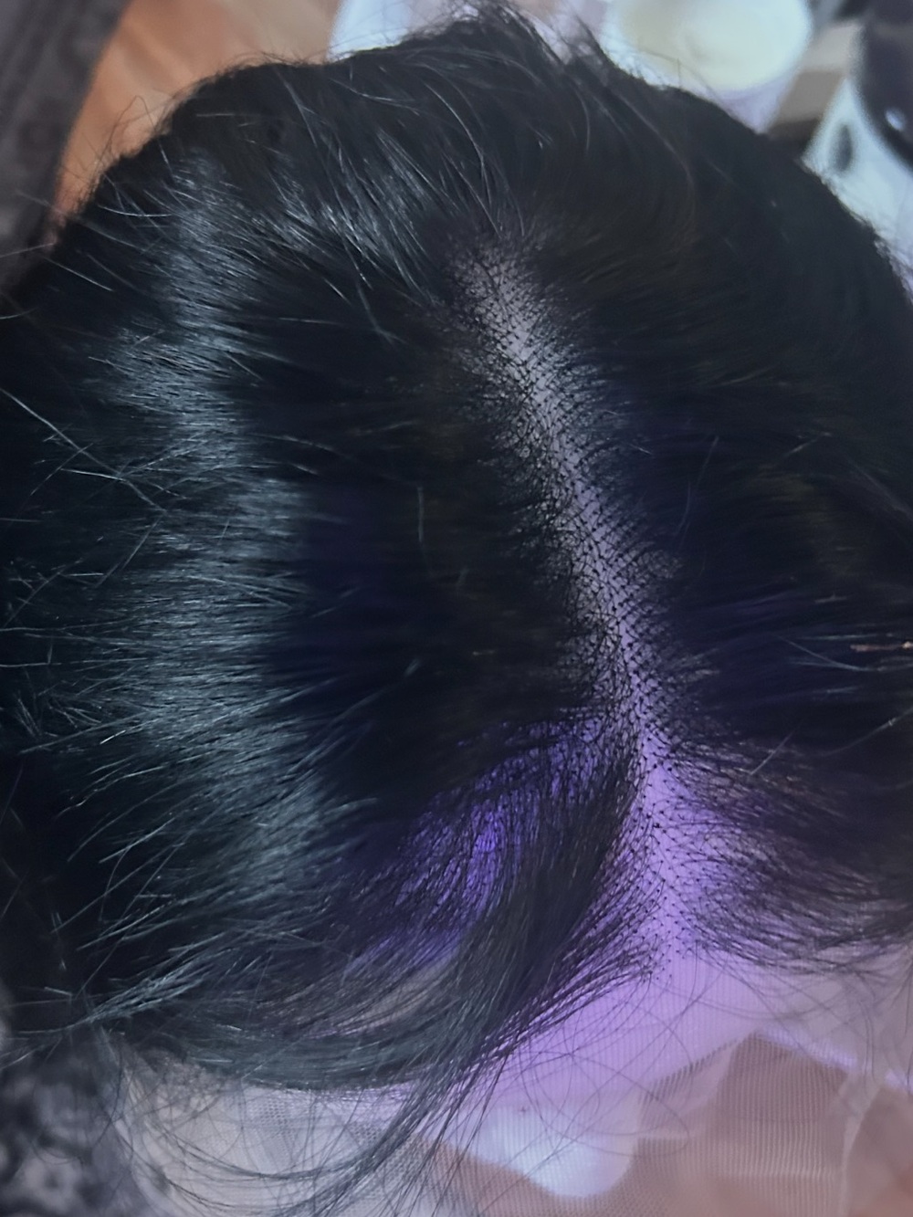 Raw Human Hair middle part Customized Wig